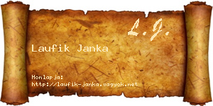 Laufik Janka névjegykártya